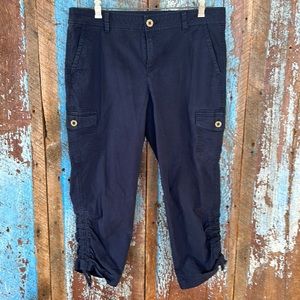 Eddie Bauer Navy Cargo Capri